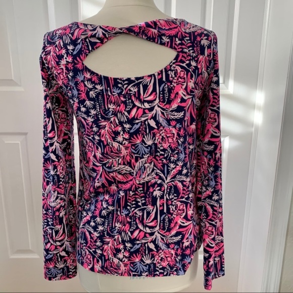 Lilly Pulitzer Tristan Top in Bright Navy Swing of Things Size Small - Picture 5 of 6